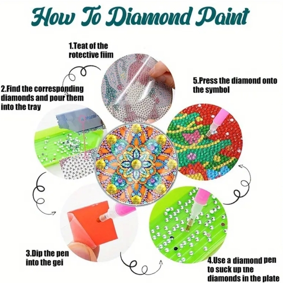 NWT Pokemon | 8Pcs Diamond Painting Coasters - Picture 6 of 7